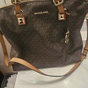 Michael Kors Dark Brown Monogram Tote